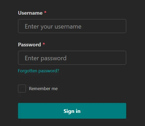 Login step image